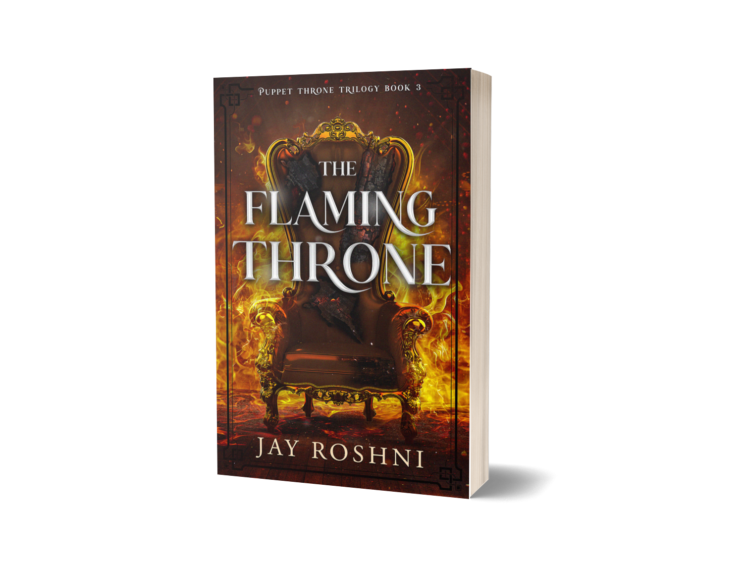 3d image of the book The Flaming Throne
